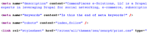 Is This the End for the Meta Keywords Tag?
