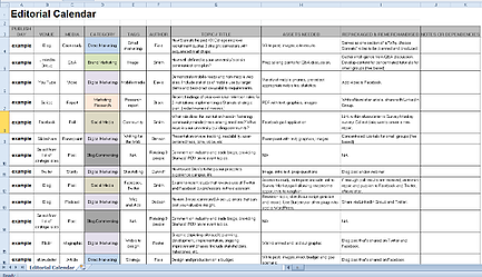 Editorial Calendar Template