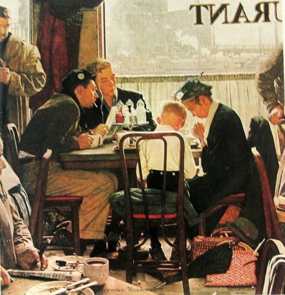 Thanksgiving Prayers by Norman Rockwell